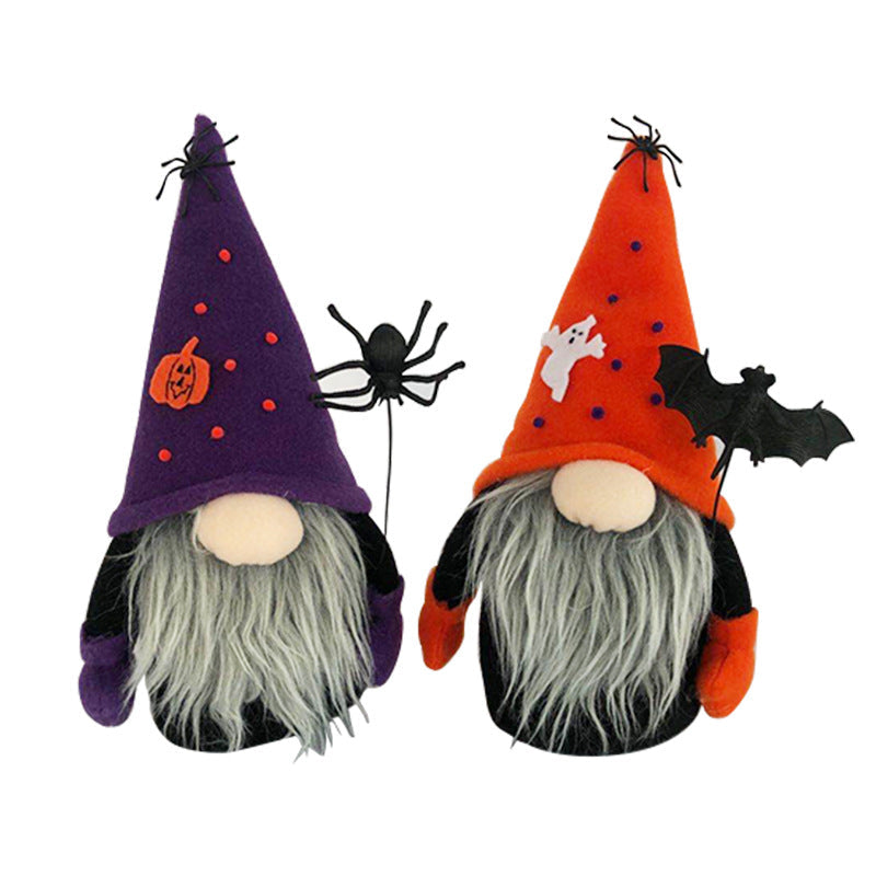 Gnome araignée et chauve-souris d'Hlloween