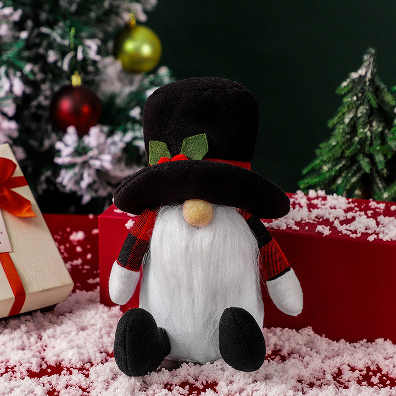 Gnome à carreaux de Noël