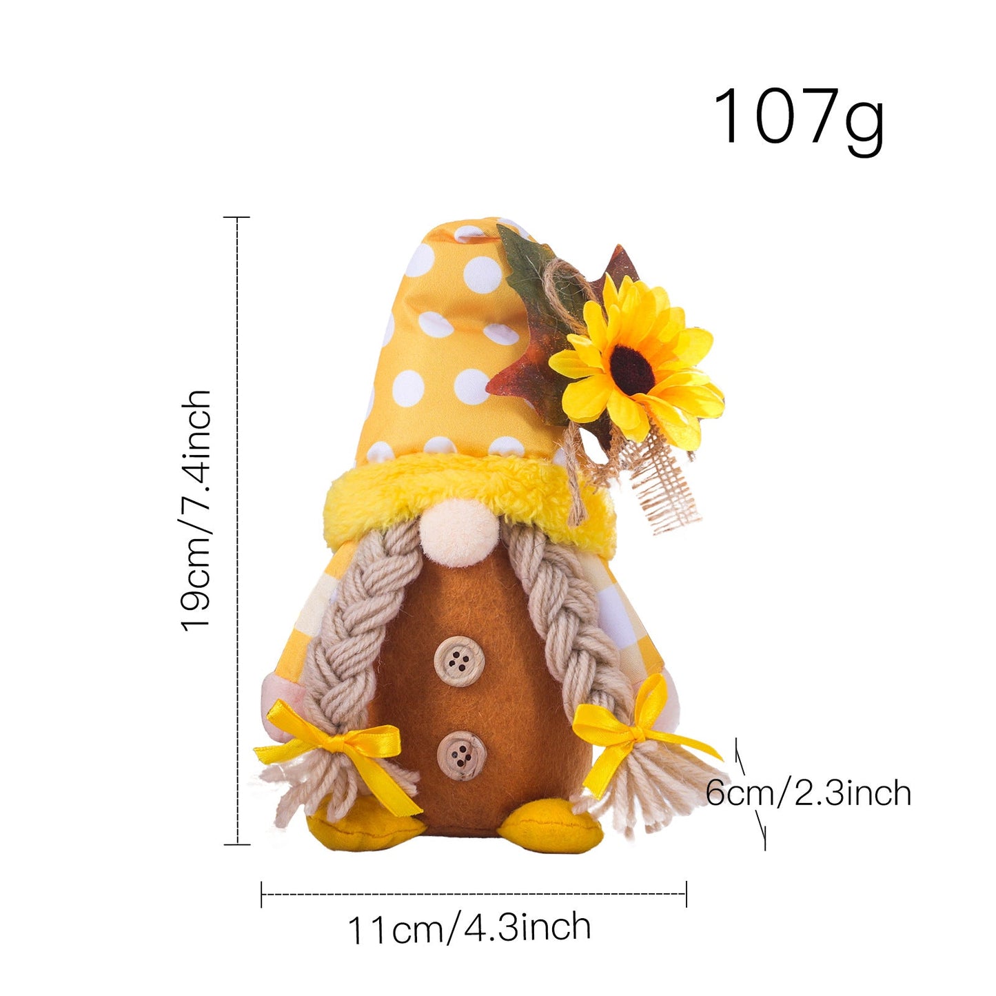 Gnome de récolte de tournesol