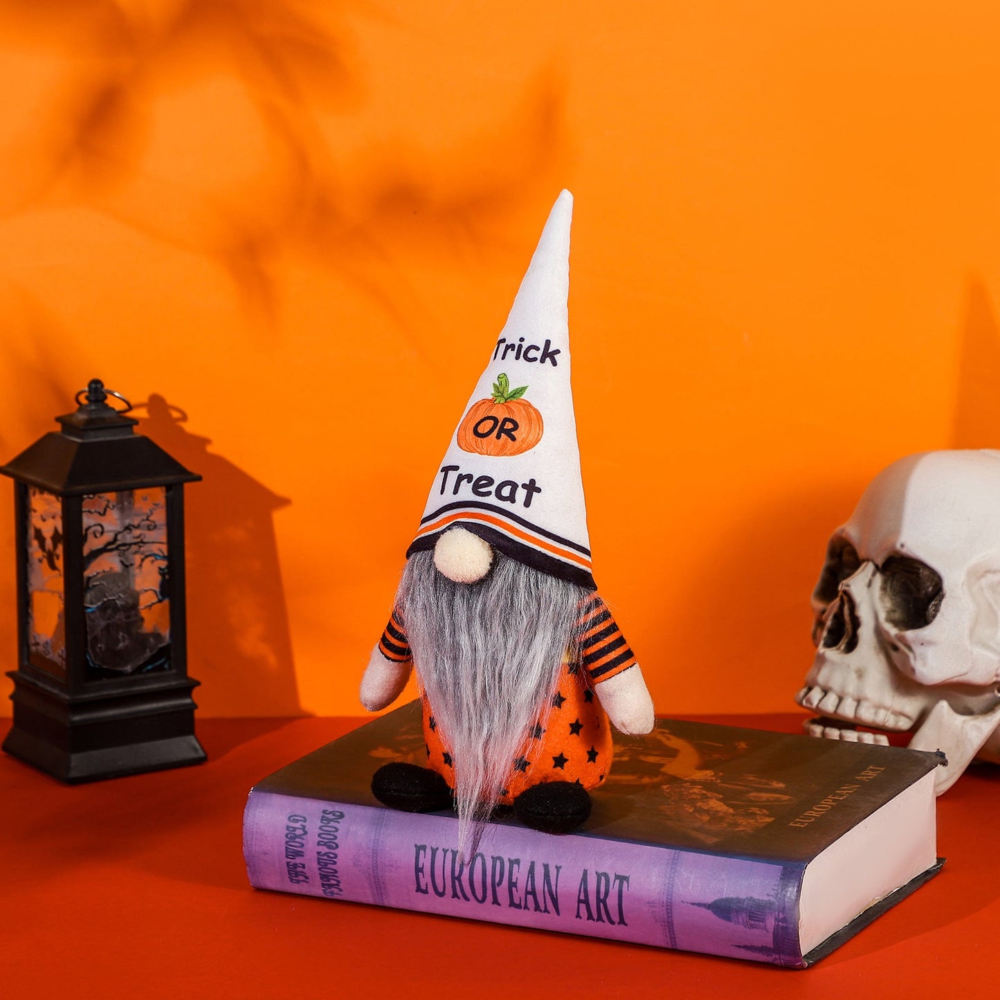 Halloween Pumpkin Bat Gnome