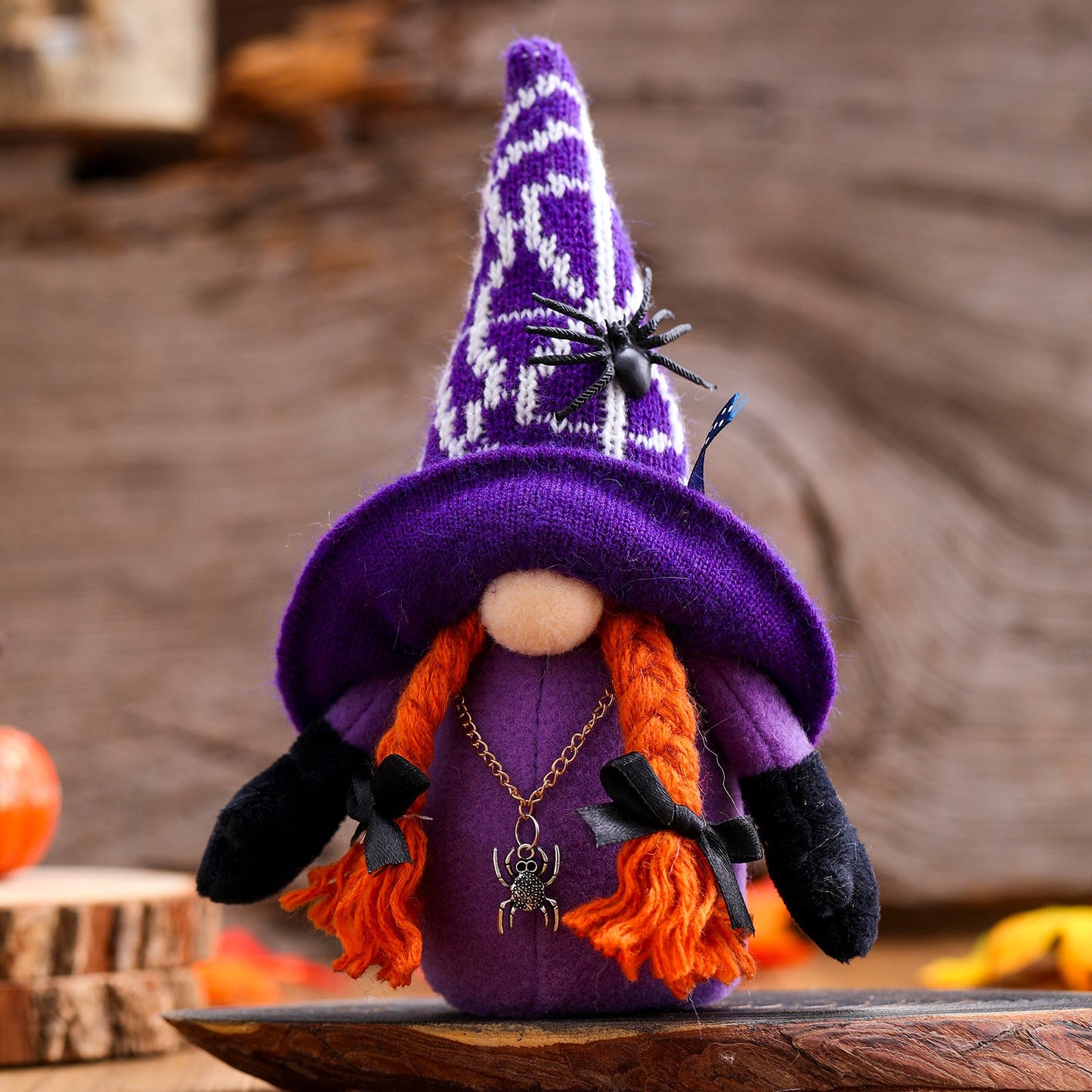 Gnome d'Halloween violet