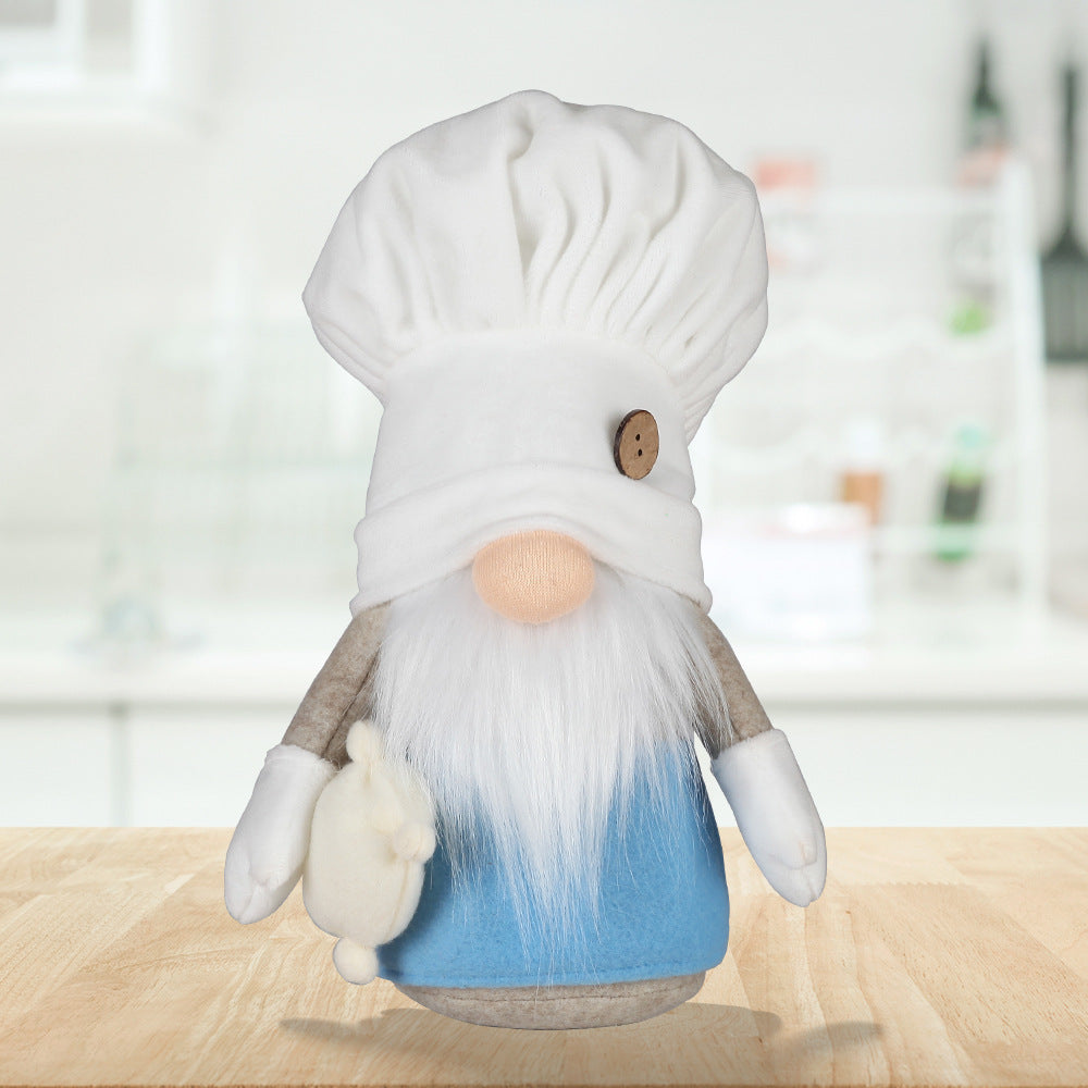Gnome de toque de chef blanc