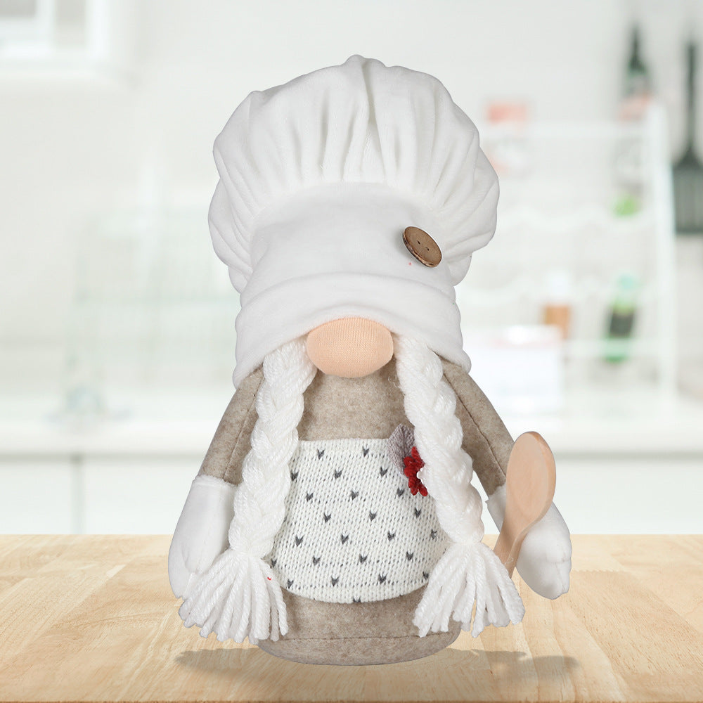 White Chef Hat Gnome