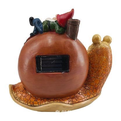 Solar Snail Statue Light