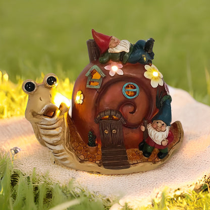 Solar Snail Statue Light