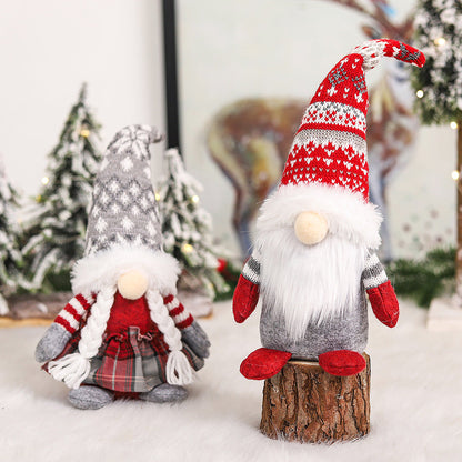 Gnome de Noël tricoté