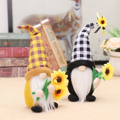 Gnome de tournesol de ferme