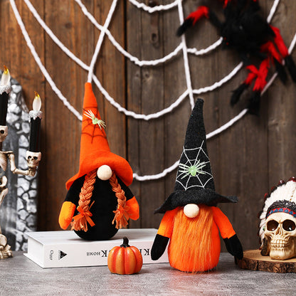 Halloween Witch Hat Spider Gnome