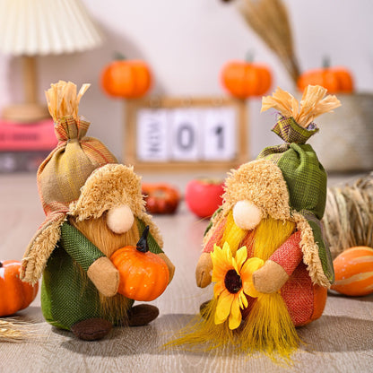 Pumpkin and Sunflower Gnome