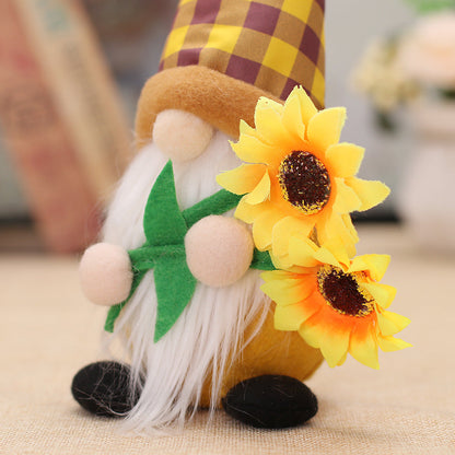 Gnome de tournesol de ferme