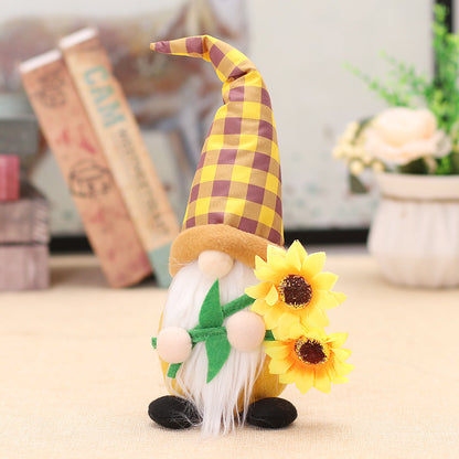 Gnome de tournesol de ferme