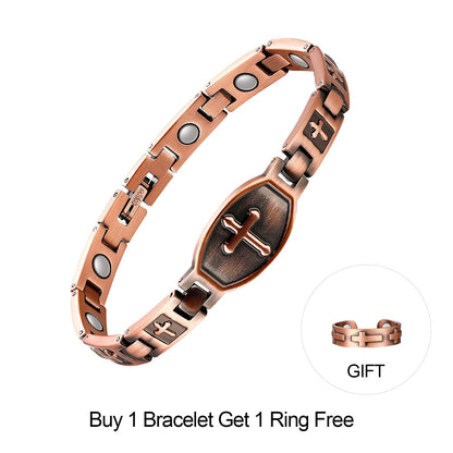 '' Walk with lord '' Cross Bracelet