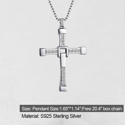 ''Brillant comme des diamants'' Collier Pendentif Croix 