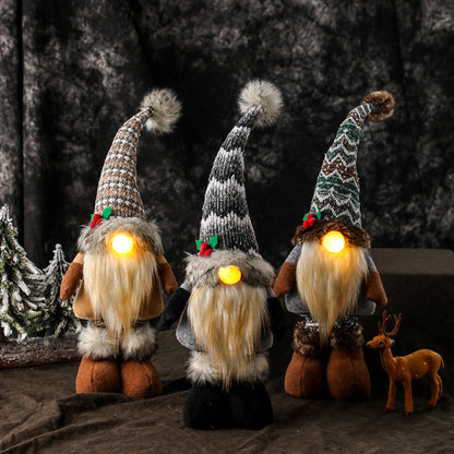 Gnomes de Noël éclairés et rétractables