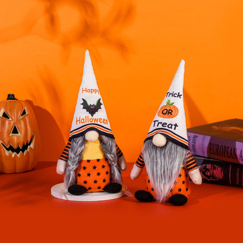 Gnome de chauve-souris citrouille d'Halloween