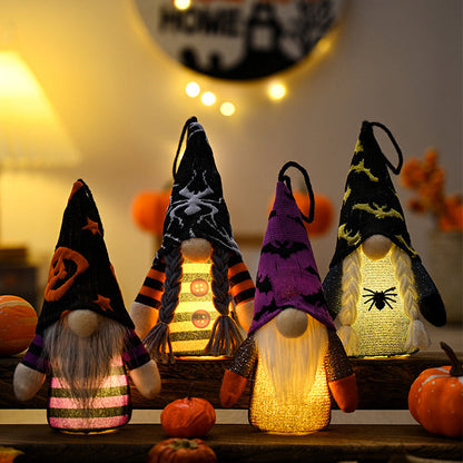4 Pcs Halloween Lighted Hanging Gnomes