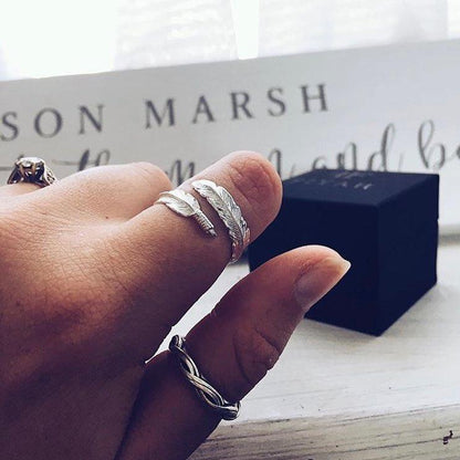 '' I Will Be Always Here With You '' Plume Ring