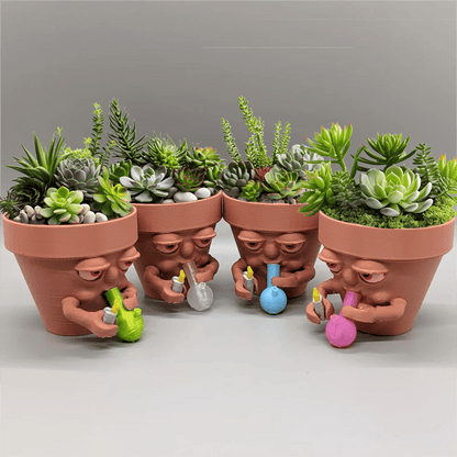 (❤️✨Promotion du dernier jour - 50 % de réduction) Pot à fumer en pot pour plantes succulentes ou plantes d'intérieur déchirant un bang 