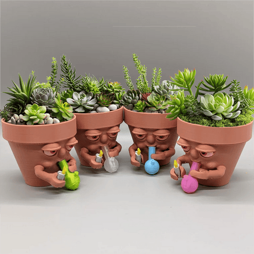 (❤️✨Promotion du dernier jour - 50 % de réduction) Pot à fumer en pot pour plantes succulentes ou plantes d'intérieur déchirant un bang 
