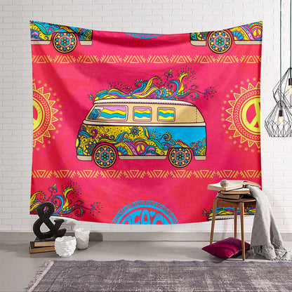 🎁Couverture murale style bus de la paix (49 % de réduction aujourd'hui)