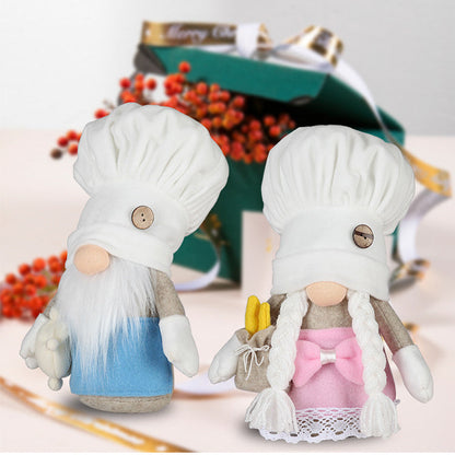 White Chef Hat Gnome