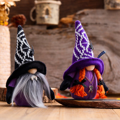 Gnome d'Halloween violet