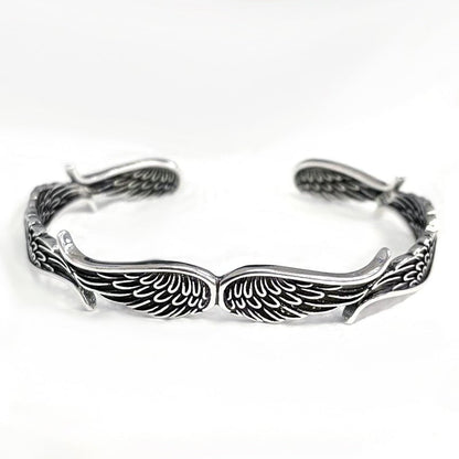 Bracelet en argent sterling de style vintage ailes d’ange 
