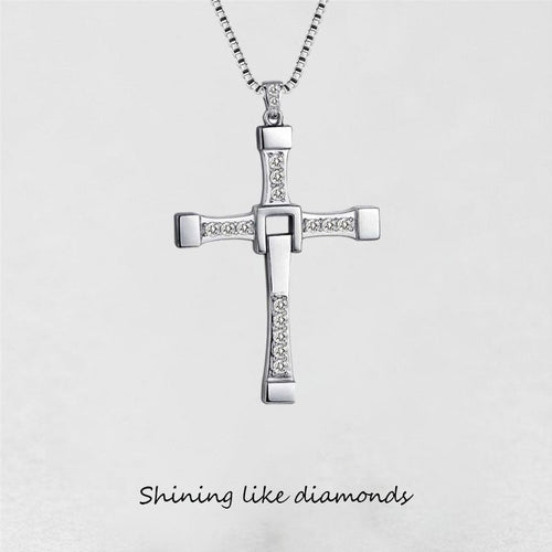 ''Brillant comme des diamants'' Collier Pendentif Croix 