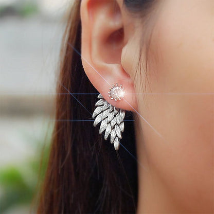 '' Je serai toujours là avec toi '' Boucles d'oreilles ailes d'ange 