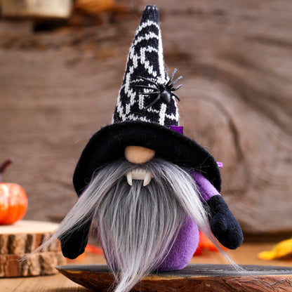 Gnome d'Halloween violet