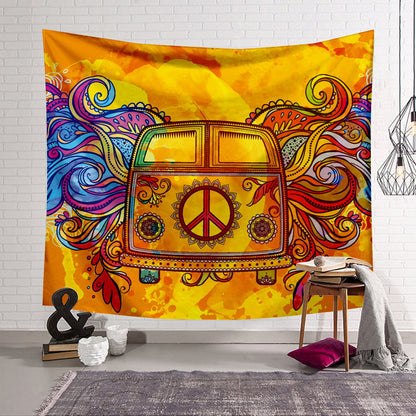🎁Couverture murale style bus de la paix (49 % de réduction aujourd'hui)