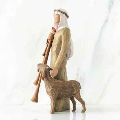 Zampognaro Shepherd with Bagpipe Nativity Figurine