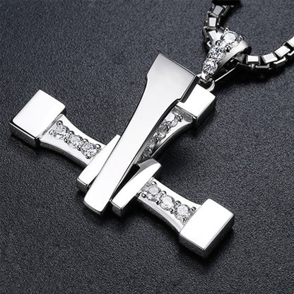 ''Brillant comme des diamants'' Collier Pendentif Croix 