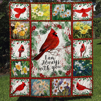 🎁Always With You - Blanket Gift- Cardinals And Daffodils - Revival, Rebirth, Hope, Joy, Resilience, Good luck, Prosperity, Memories, and Forgiveness (49% OFF TODAY)