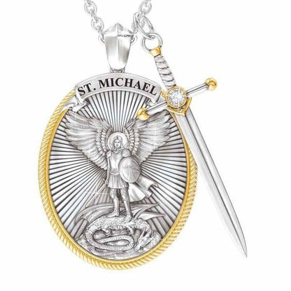 St. Michael Archangel Pendant (Necklace) -Half price from the second one- Order 2 Enjoy the Price $9.99/Pc