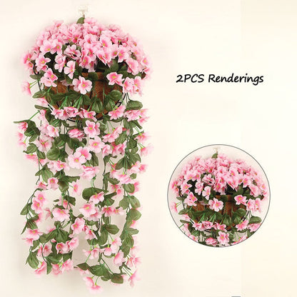 Simulated Violet Wall Hanging Flower Vine
