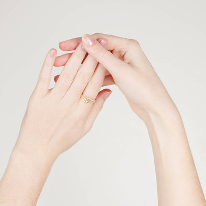'' I Will Be Always Here With You '' Plume Ring