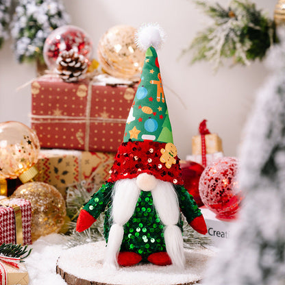 Gnome à paillettes bonhomme en pain d'épice