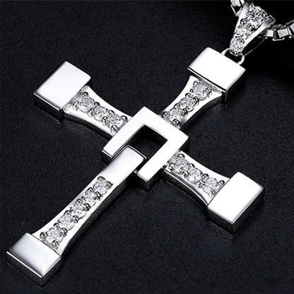 ''Brillant comme des diamants'' Collier Pendentif Croix 