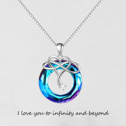 '' I love you to infinity and beyond ''  Love Infinity Necklace