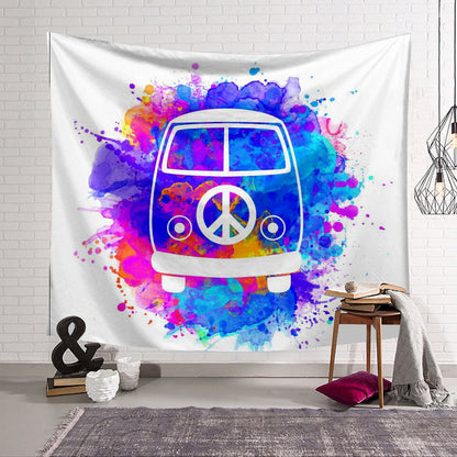 🎁Couverture murale style bus de la paix (49 % de réduction aujourd'hui)