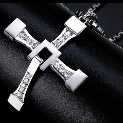 ''Brillant comme des diamants'' Collier Pendentif Croix 