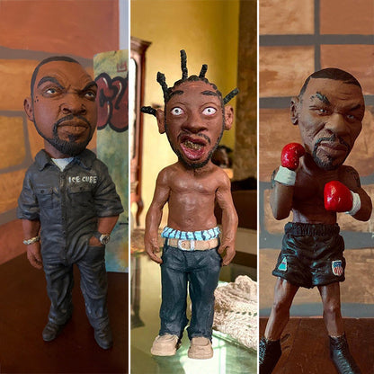 Décor de jardin de sculpture de personnage célèbre