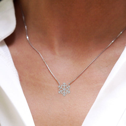 '' We are like a snowflake '' Snowflake Necklace