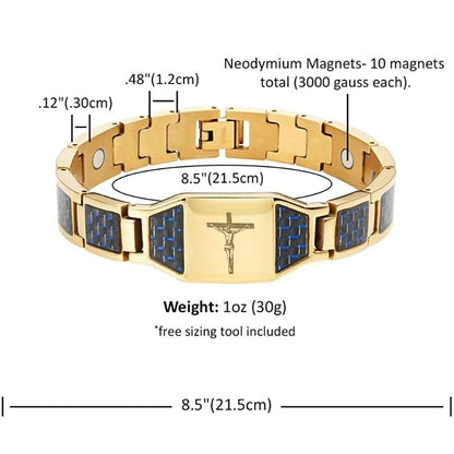 Bracelet Croix ''Marchez avec Seigneur'' 