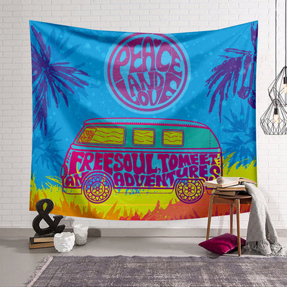 🎁Couverture murale style bus de la paix (49 % de réduction aujourd'hui)