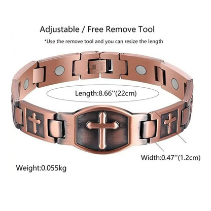 '' Walk with lord '' Cross Bracelet