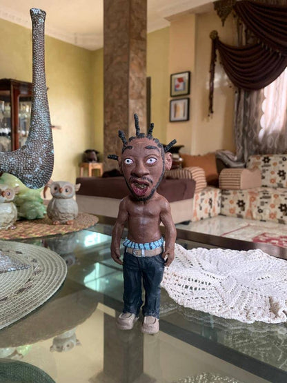 Décor de jardin de sculpture de personnage célèbre