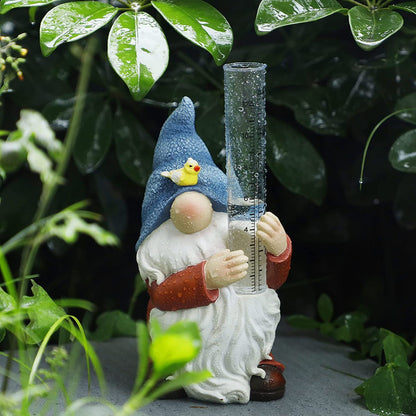 Garden Gnome Rain Gauge Sculpture