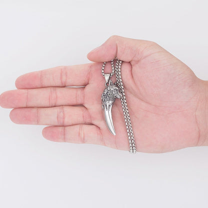 ''N'abandonnez jamais'' Collier Loup 